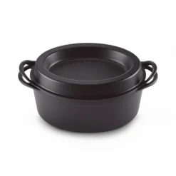 LE CREUSET Cocotte Doufeu Ovale en Fonte 32 cm Noir Mat Outlet