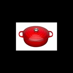 LE CREUSET Cocotte en fonte Basse 30 cm Cerise Signature Clearance