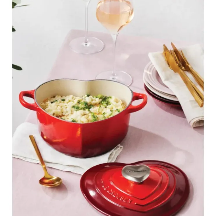 LE CREUSET Cocotte en Fonte Cœur 20 cm Cerise Outlet