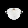 LE CREUSET Cocotte en Fonte Cœur 20 cm Blanc Best