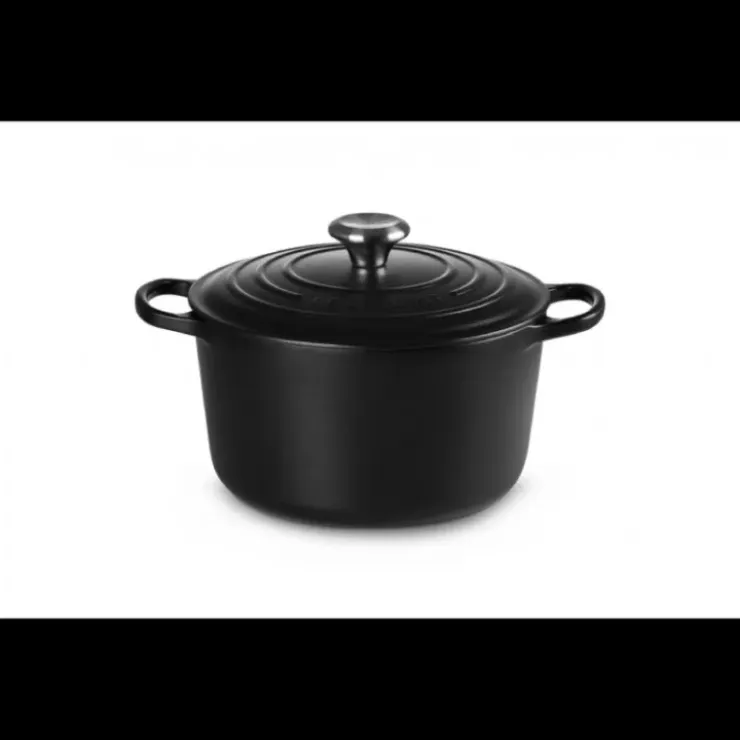 LE CREUSET Cocotte en Fonte Haute 26 cm Noir Ebène Online