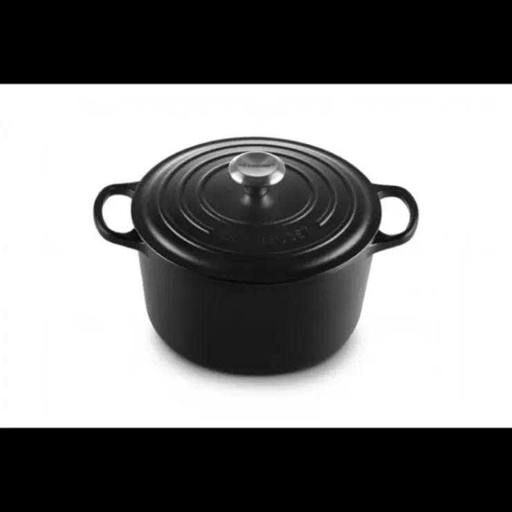 LE CREUSET Cocotte en Fonte Haute 26 cm Noir Ebène Online