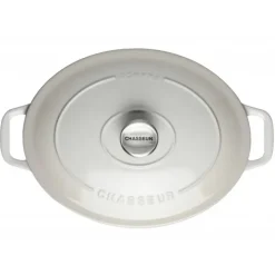 CHASSEUR Cocotte en Fonte Ovale 29 cm Macadamia New