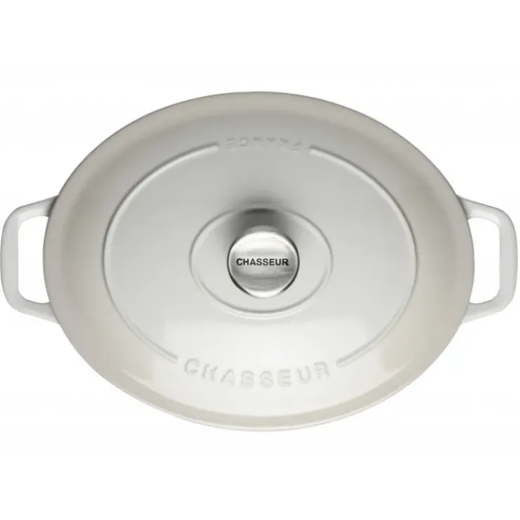 CHASSEUR Cocotte en Fonte Ovale 29 cm Macadamia New
