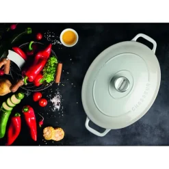 CHASSEUR Cocotte en Fonte Ovale 29 cm Macadamia New