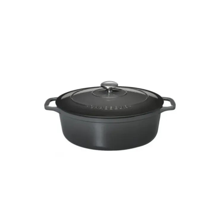 CHASSEUR Cocotte en Fonte Ovale 31 cm Caviar Best