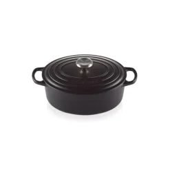 LE CREUSET Cocotte en fonte Ovale 29 cm Noir mat Signature Discount