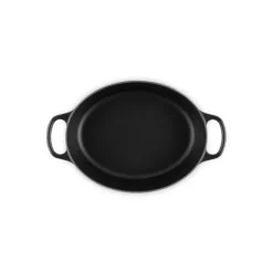 LE CREUSET Cocotte en fonte Ovale 29 cm Noir mat Signature Discount