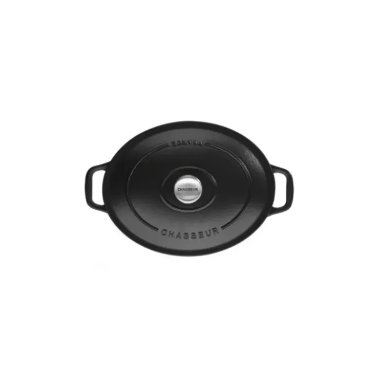 CHASSEUR Cocotte en Fonte Ovale 27 cm Noir Mat New
