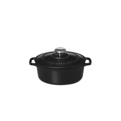 CHASSEUR Cocotte en Fonte Ovale 17 cm Noir Mat