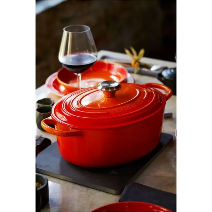 LE CREUSET Cocotte en Fonte Ovale 27 cm Volcanique Signature Best