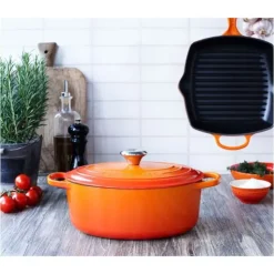 LE CREUSET Cocotte en Fonte Ovale 27 cm Volcanique Signature Best