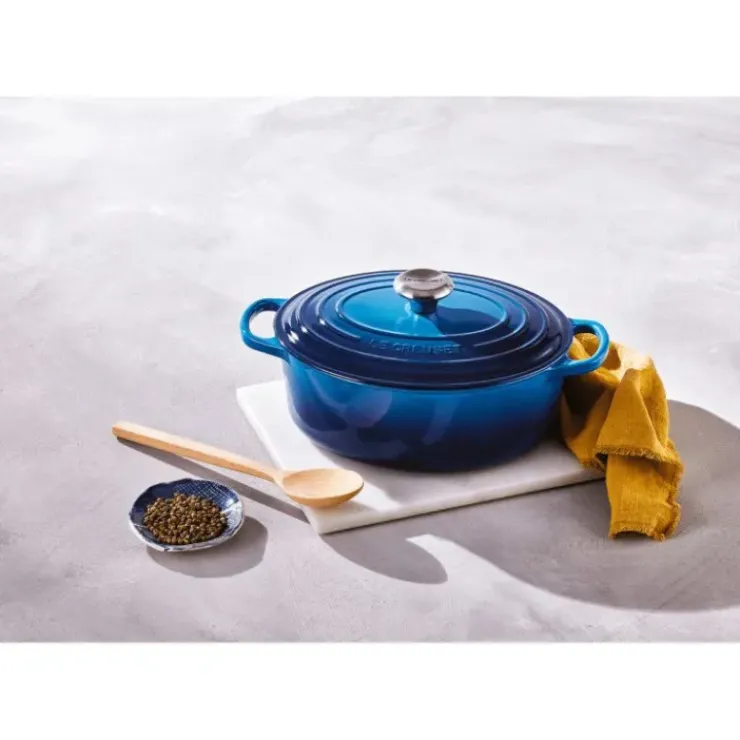 LE CREUSET Cocotte en Fonte Ovale 29 cm Azur Signature Clearance