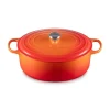 LE CREUSET Cocotte en fonte Ovale 35 cm Volcanique Signature Clearance