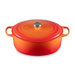 LE CREUSET Cocotte en fonte Ovale 35 cm Volcanique Signature Clearance