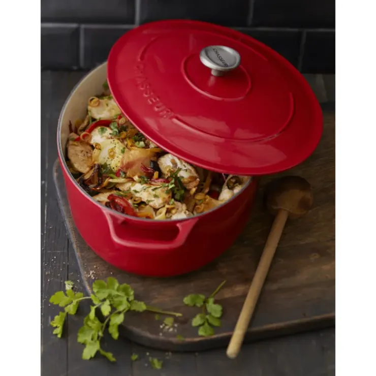 CHASSEUR Cocotte en Fonte Ovale 31 cm Rubis Outlet