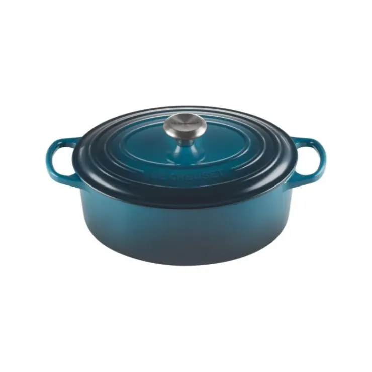 LE CREUSET Cocotte en fonte Ovale 31 cm Deep Teal Signature New