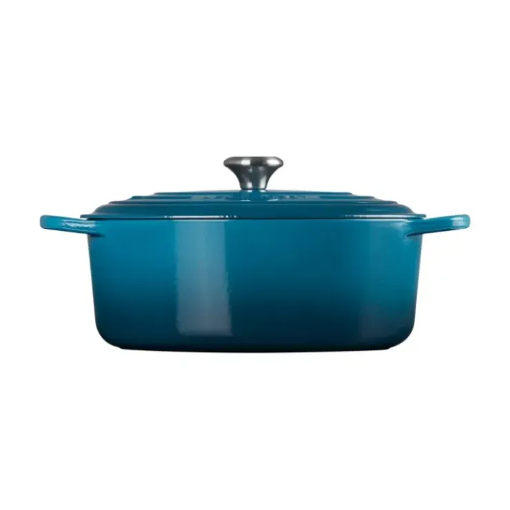 LE CREUSET Cocotte en fonte Ovale 31 cm Deep Teal Signature New