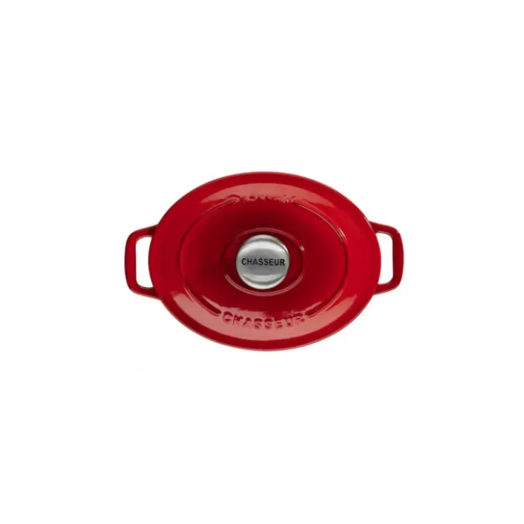 CHASSEUR Cocotte en Fonte Ovale 17 cm Rubis Sale