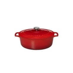 CHASSEUR Cocotte en Fonte Ovale 25 cm Rubis Discount
