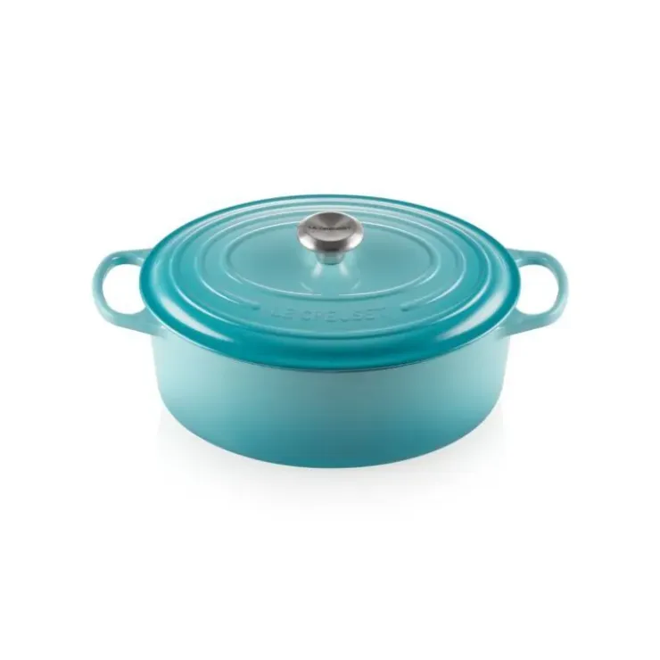 LE CREUSET Cocotte en fonte Ovale 31 cm Caraïbes Signature Clearance