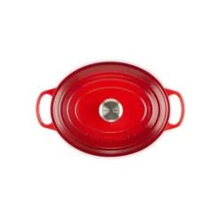 LE CREUSET Cocotte en Fonte Ovale 31 cm Cerise Signature Hot