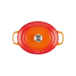 LE CREUSET Cocotte en Fonte Ovale 29 cm Volcanique Signature Hot