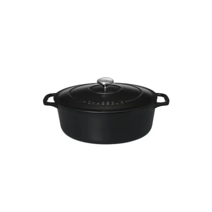CHASSEUR Cocotte en Fonte Ovale 31 cm Noir Mat Best