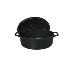 CHASSEUR Cocotte en Fonte Ovale 31 cm Noir Mat Best