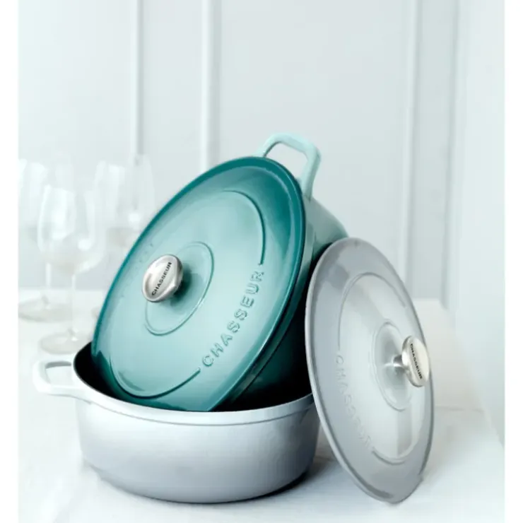 CHASSEUR Cocotte en Fonte Ovale 33 cm Quartz Outlet