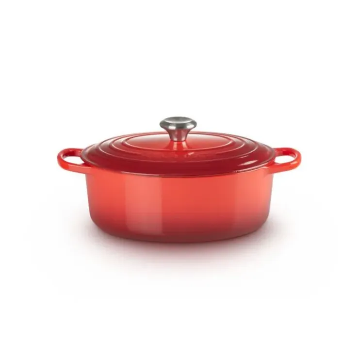LE CREUSET Cocotte en Fonte Ovale 27 cm Cerise Signature Clearance