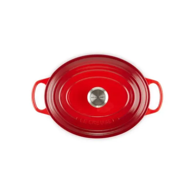 LE CREUSET Cocotte en Fonte Ovale 27 cm Cerise Signature Clearance