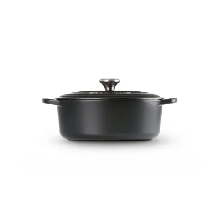 LE CREUSET Cocotte en fonte Ovale 27 cm Noir Mat Signature Clearance