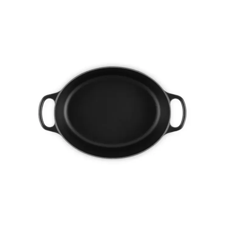 LE CREUSET Cocotte en fonte Ovale 33 cm Noir mat Signature