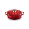 LE CREUSET Cocotte en Fonte Ovale Basse 27 cm Cerise Signature