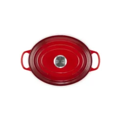 LE CREUSET Cocotte en Fonte Ovale Basse 27 cm Cerise Signature