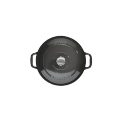 CHASSEUR Cocotte en Fonte Ronde 20 cm Caviar Clearance