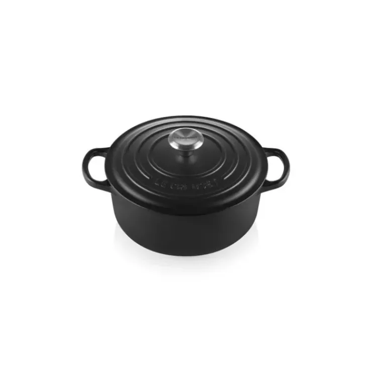 LE CREUSET Cocotte en fonte Ronde 28 cm Noir mat Signature Online