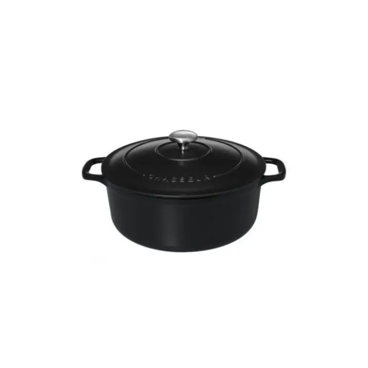 CHASSEUR Cocotte en Fonte Ronde 26 cm Noir Mat Best
