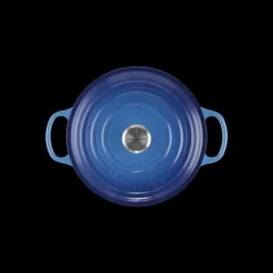 LE CREUSET Cocotte en Fonte Ronde 22 cm Signature Azur Online