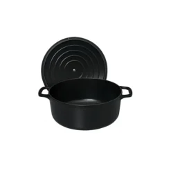 CHASSEUR Cocotte en Fonte Ronde 18 cm Noir Mat New