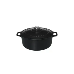 CHASSEUR Cocotte en Fonte Ronde 28 cm Noir Mat Hot