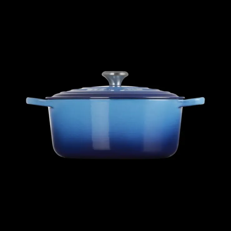 LE CREUSET Cocotte en Fonte Ronde 28 cm Signature Azur Sale