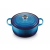 LE CREUSET Cocotte en fonte Ronde 24 cm Azur Signature New