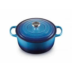 LE CREUSET Cocotte en fonte Ronde 24 cm Azur Signature New