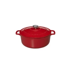 CHASSEUR Cocotte en Fonte Ronde 24 cm Rouge Clearance