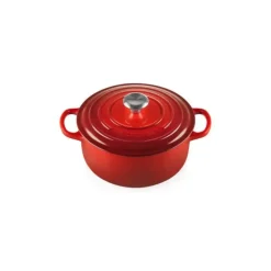 LE CREUSET Cocotte en Fonte Ronde 24 cm Cerise Signature Sale