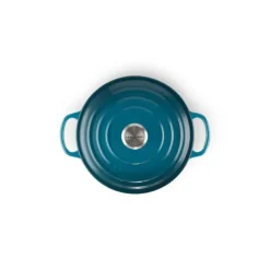 LE CREUSET Cocotte en fonte Ronde 24 cm Deep Teal Signature