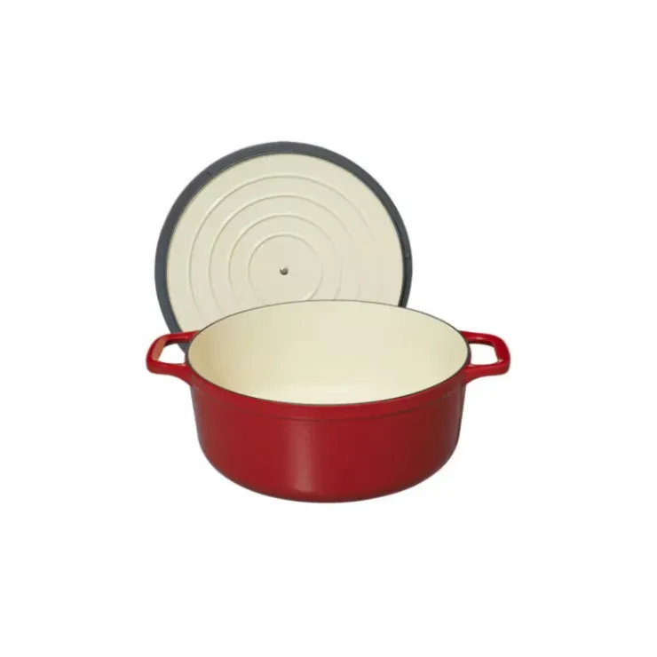 CHASSEUR Cocotte en Fonte Ronde 28 cm Rouge Online
