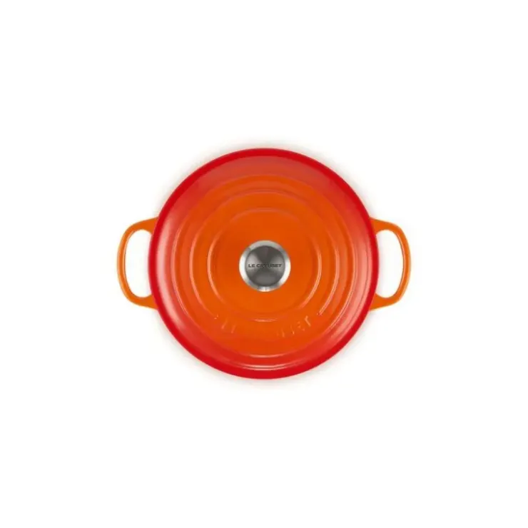 LE CREUSET Cocotte en fonte Ronde 28 cm Volcanique Signature Discount